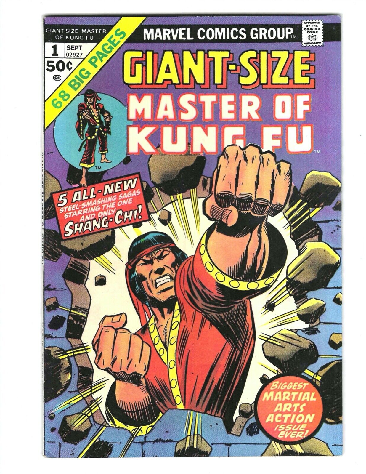 Giant-Size Master of Kung-Fu #1 1974 VF/NM or better Beauty Shang Chi Combine