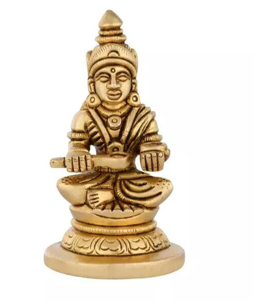 RSGL Brass Statue of Hindu Goddess Annapurna Maa Goddess of Food, 3.5 Inch