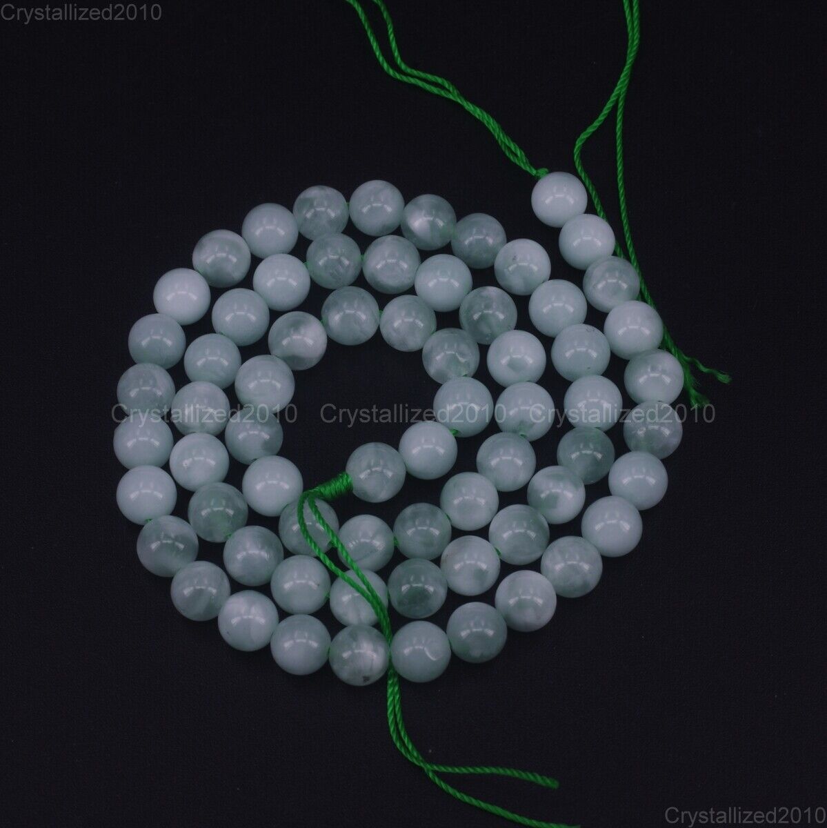 Natural Green Angelite Gemstone Round Loose Spacer Beads 6mm 8mm 10mm 12mm 15.5\