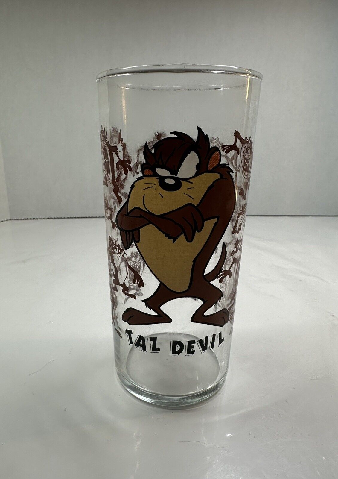 Vintage Looney Tunes Taz Devil Drinking Glass 1996 Warner Bros