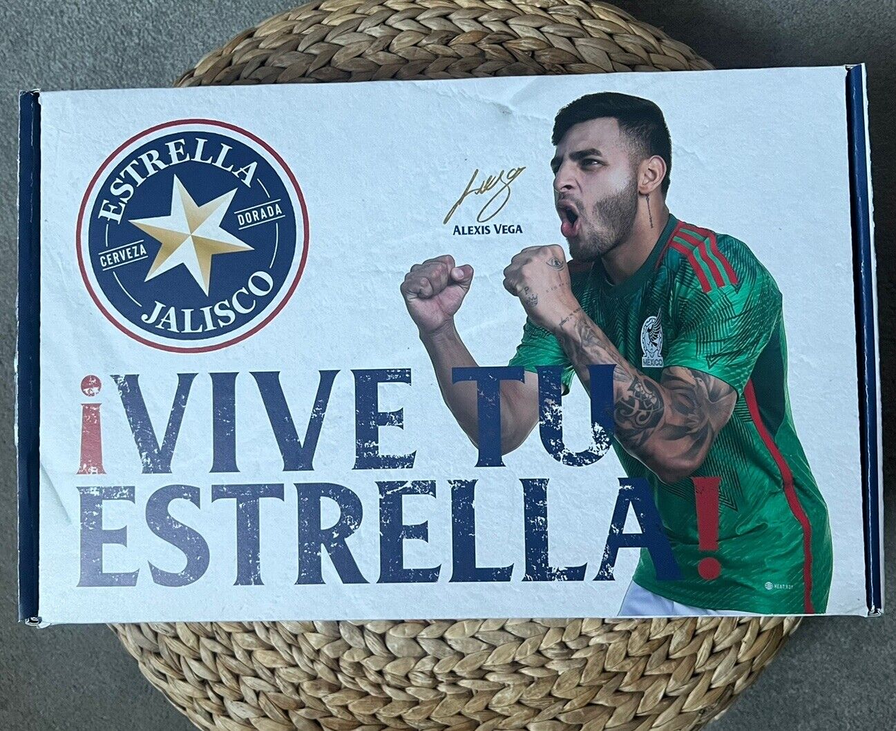 Estrella Jalisco World Cup Contest Winner Box With Candle 2023 Alexis Vega A-B