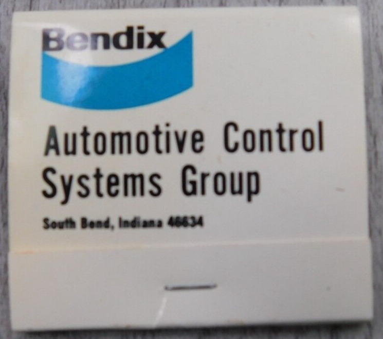 Bendix Automotive Control Systems Group South Bend IN Unstruck Vintage Matchbook