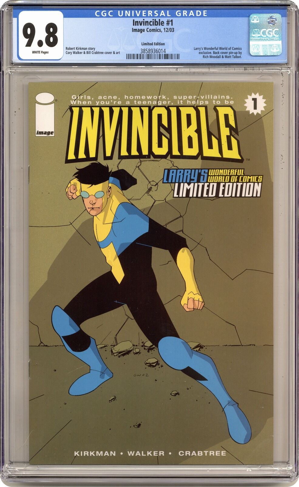Invincible #1 Limited Edition Variant CGC 9.8 2003 3858936014