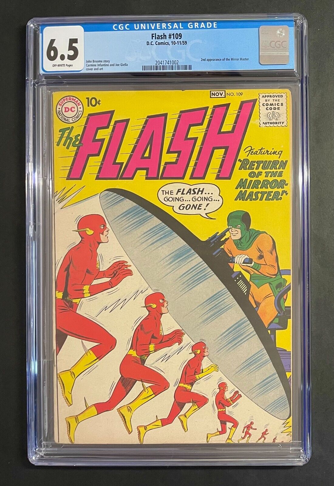 Flash #109 CGC 6.5 2nd Mirror Master DC 1959 Comics