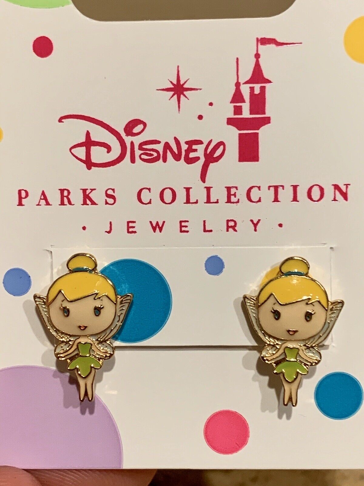 Disney Parks Princess Pierced Earrings Jewelry Girls Tinker Bell