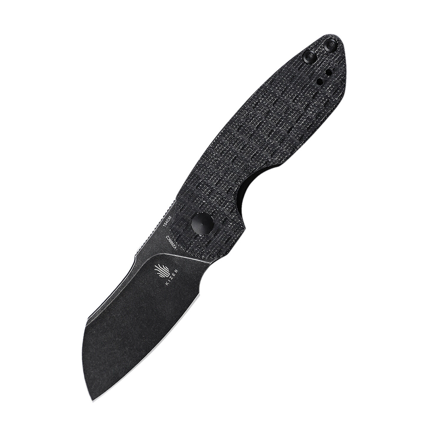 Kizer OCTOBER Mini EDC Folding Knife Black Micarta Handle 154CM Steel V2569C2