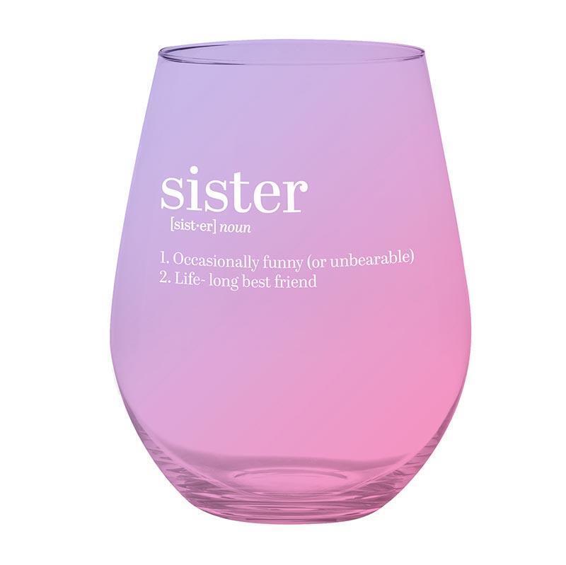 Jumbo Stemless Wine Glass Sister Size 4in x 5.7in H / 30 oz Pack of 6