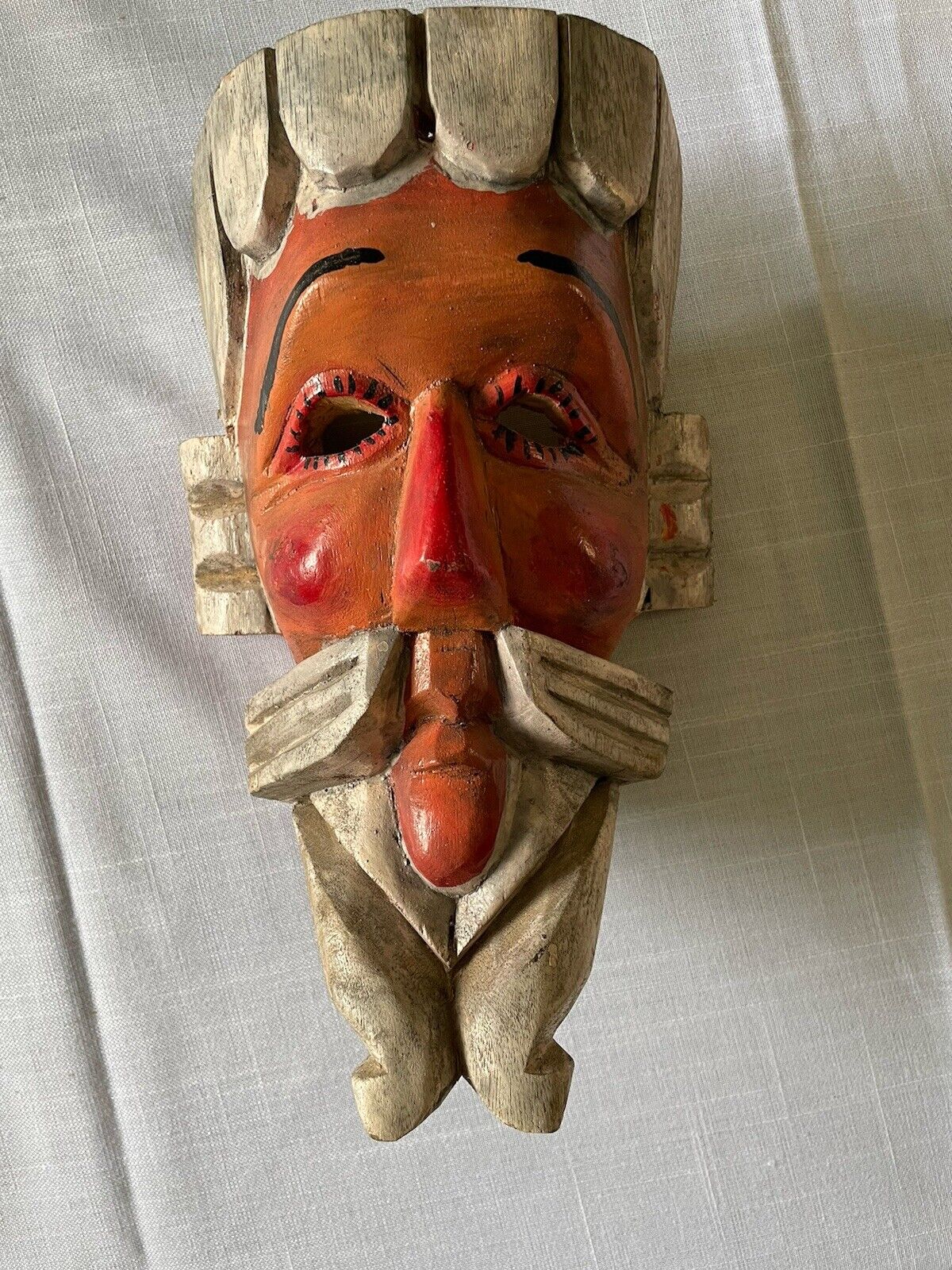 Vintage Guatemalan Pedro De Alvarado Mayan Dance Mask Folk Art
