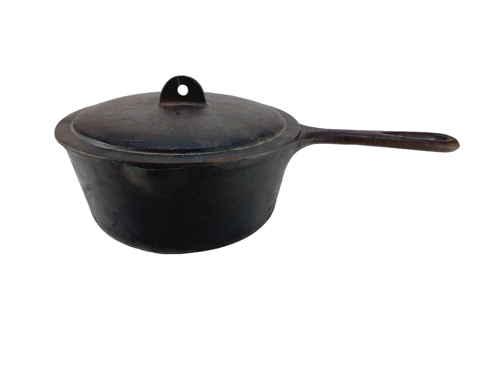 Vintage Birmingham Stove and Range BSR Cast Iron Pot With Lid, 3 Quart Seasoned 