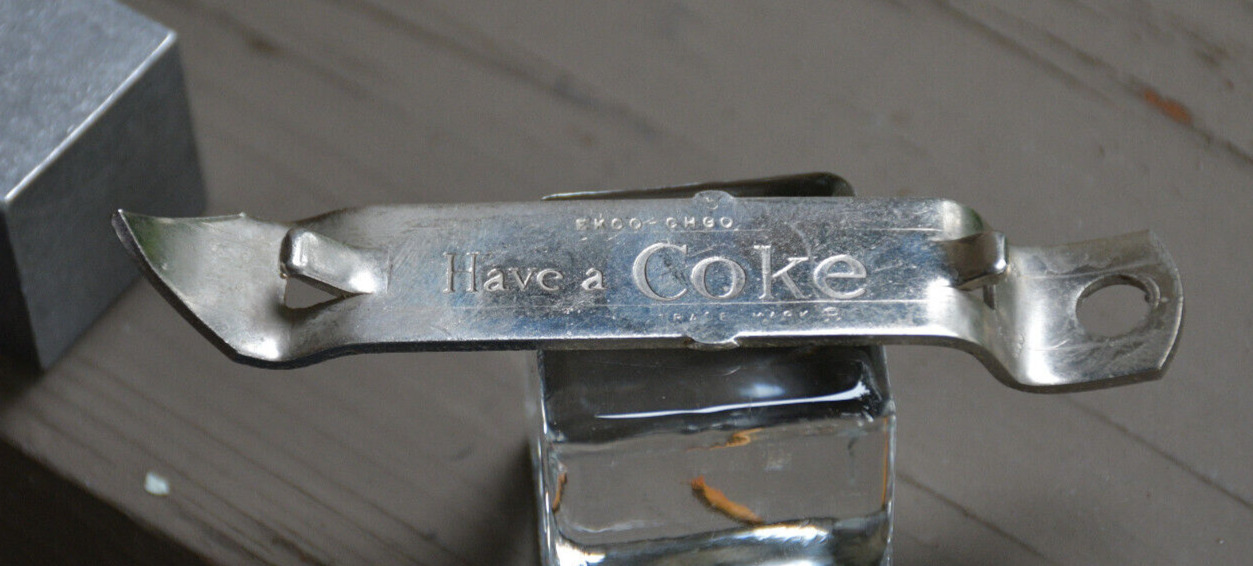 Coca Cola Coke Soda Bottle Opener Church Key Bar Tool Have a Coke Ekco Vintage