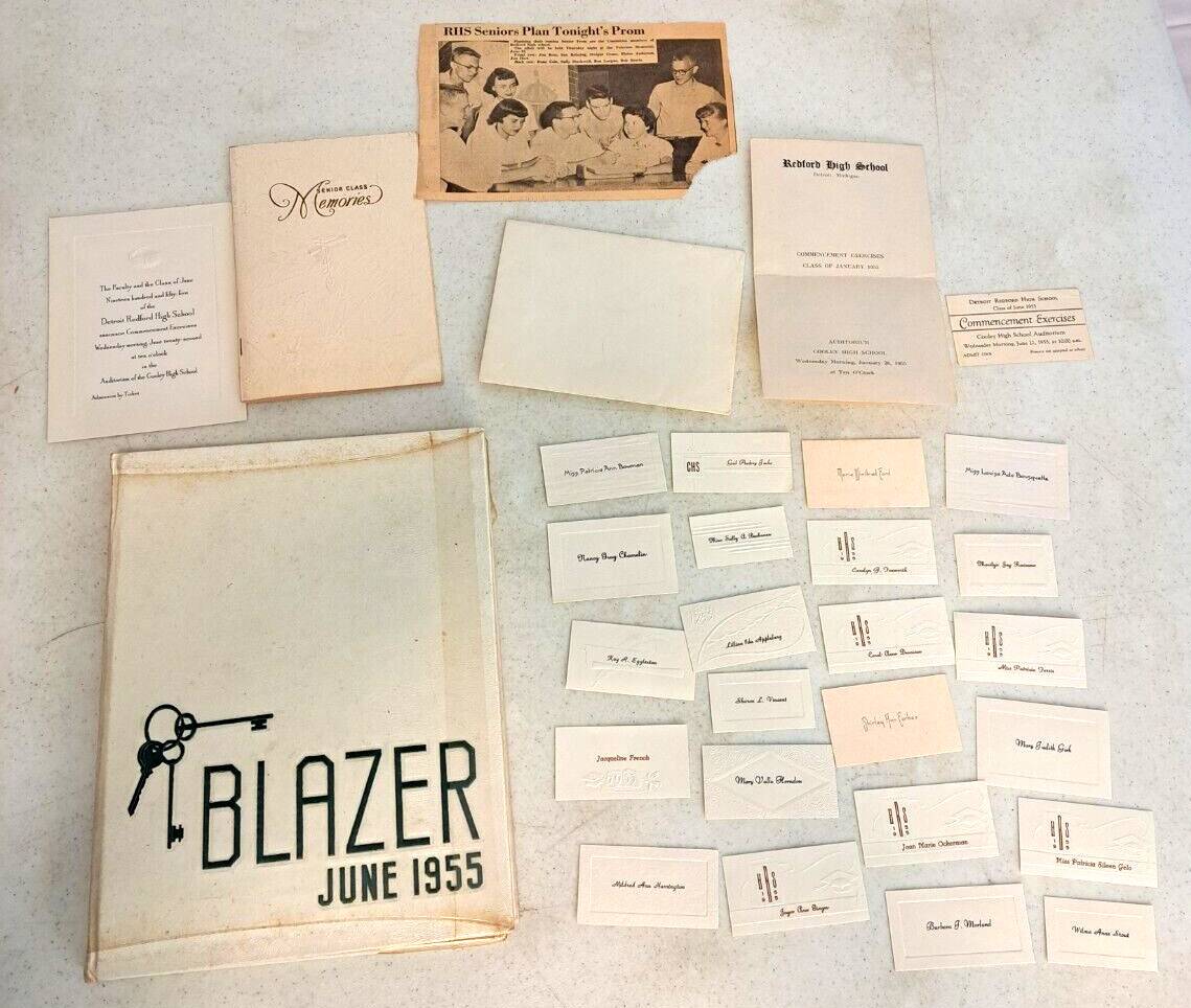 June 1955 Redford High School The Blazer Yearbook Annual Detroit Michigan Papers