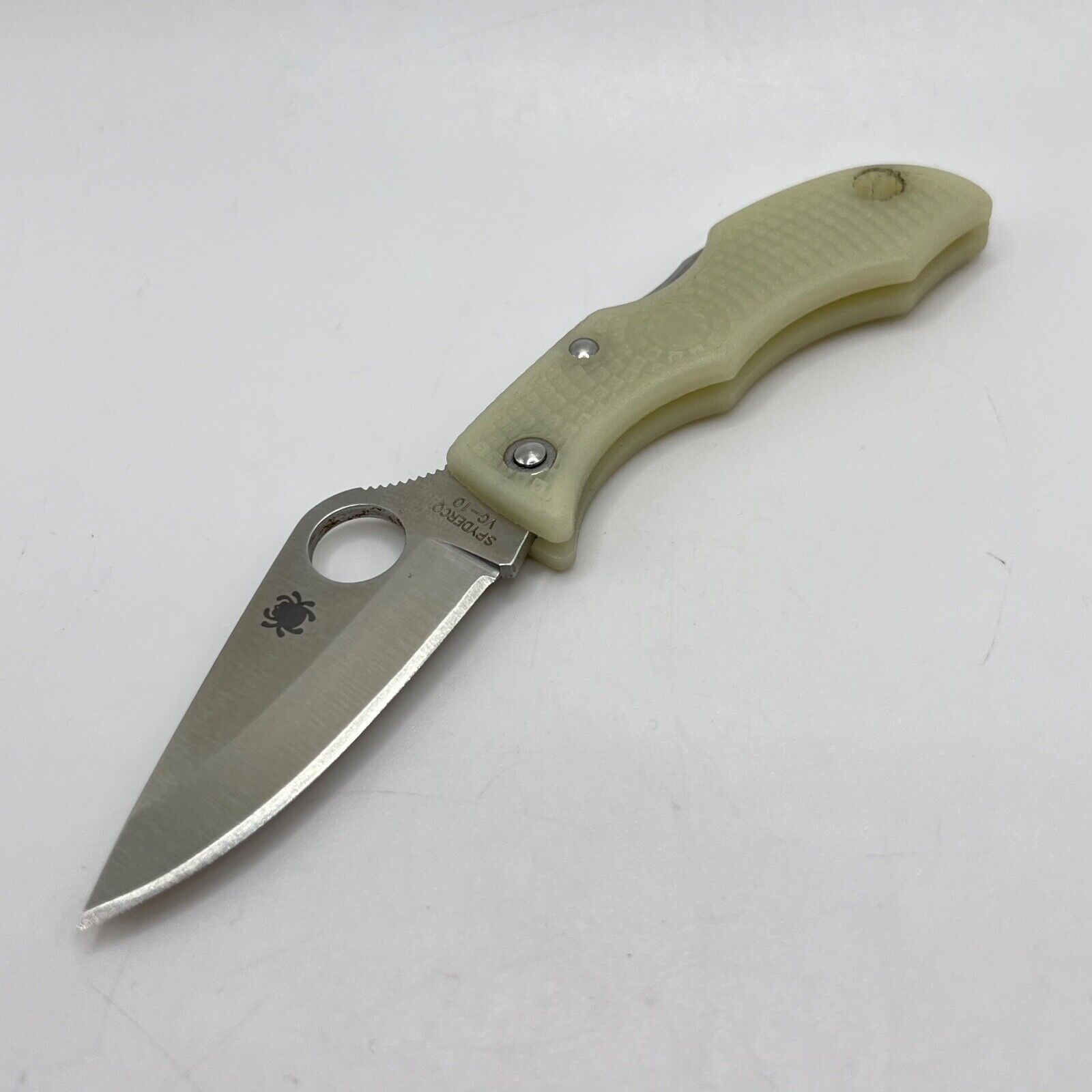 Spyderco Ladybug 3 Glow in the Dark LGITD3 Knife Rare Discontinued - Excellent