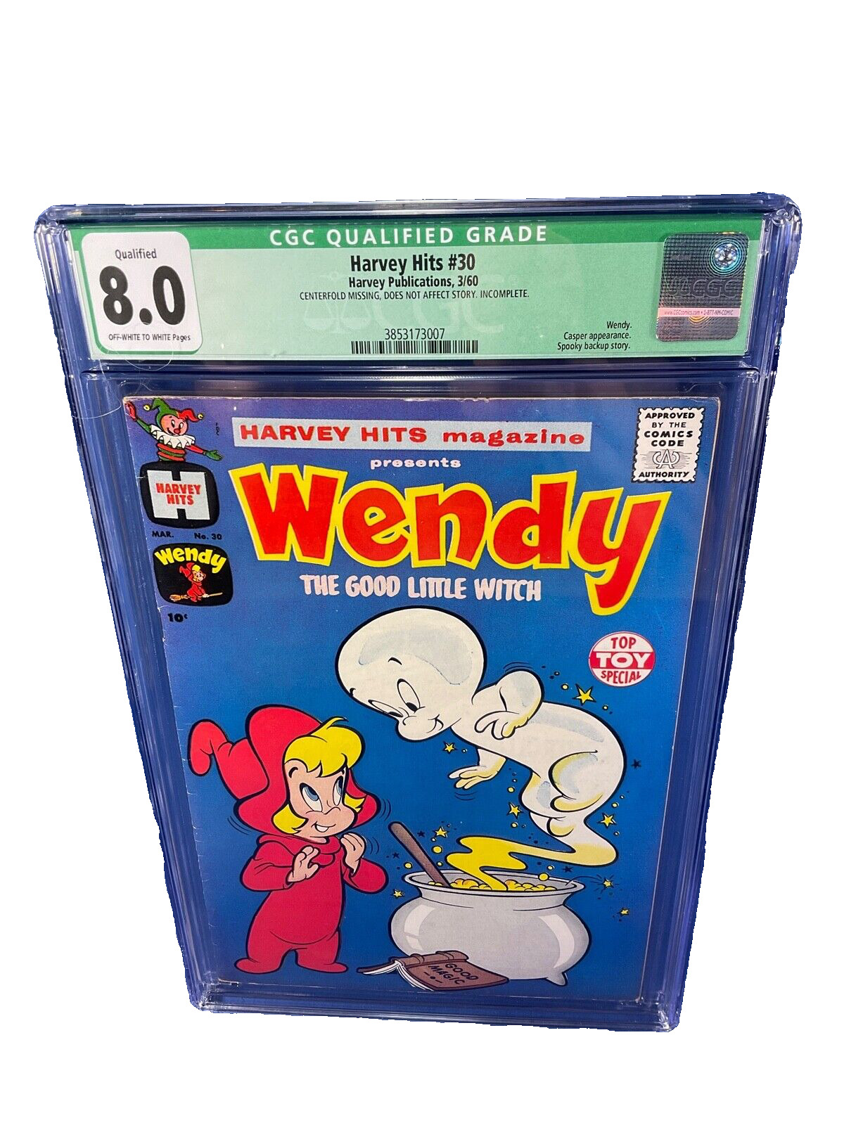 Harvey Hits  Comics #30, Wendy ~The Good Little Witch, Mar 1960, CGC. 8.0
