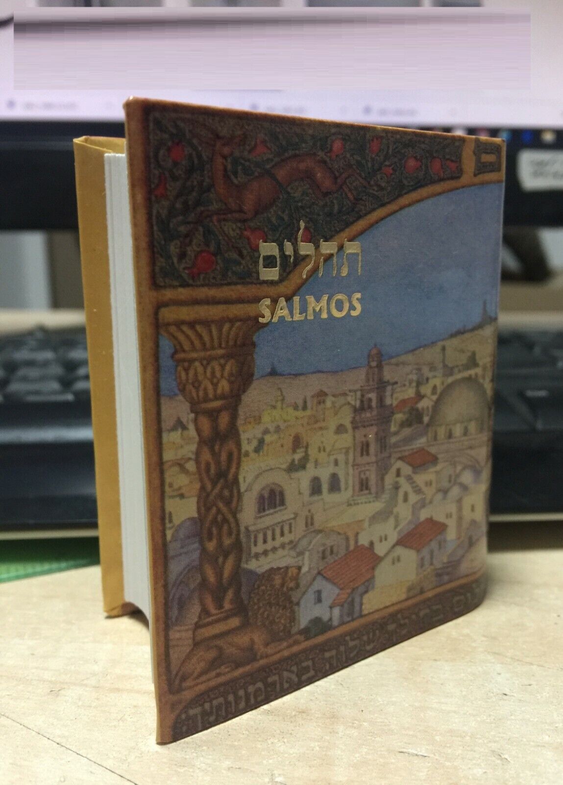 Psalms Book Hebrew & Spanish Español Pequeño Salmos Libro Biblia, 8cm / 3.2\