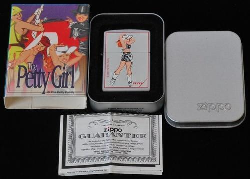 Zippo Lighter The Petty Girl Pistol Packin Pretty 2000 year made unused from JP