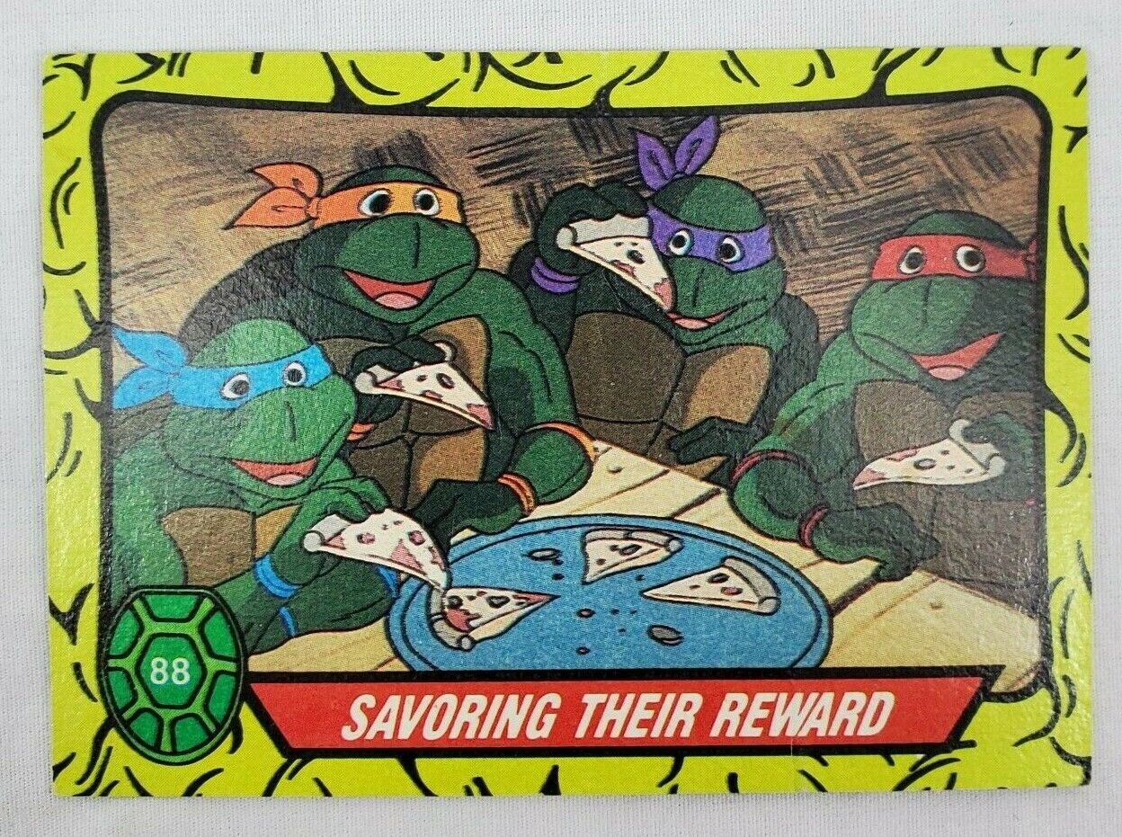 TMNT ~ Teenage Mutant Ninja Turtles - SAVORING THE REWARD  #88 - TOPPS 1989 (TT)