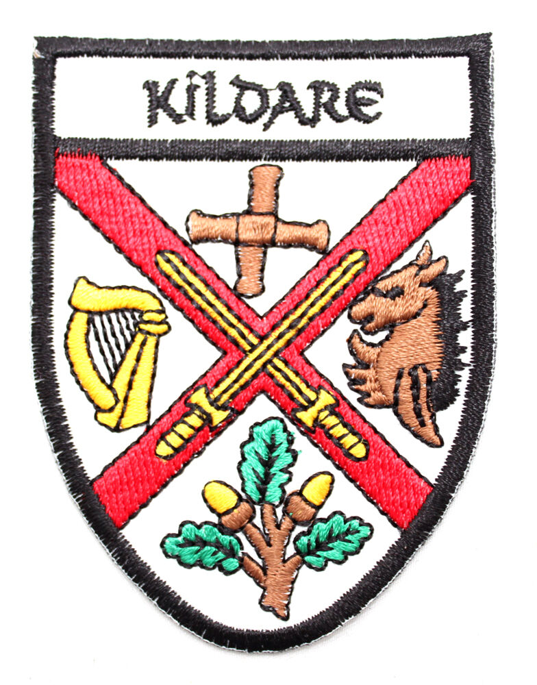 Kildare Irish County Crest Patch, Ireland Crest Patch, Kildare Ireland Gift