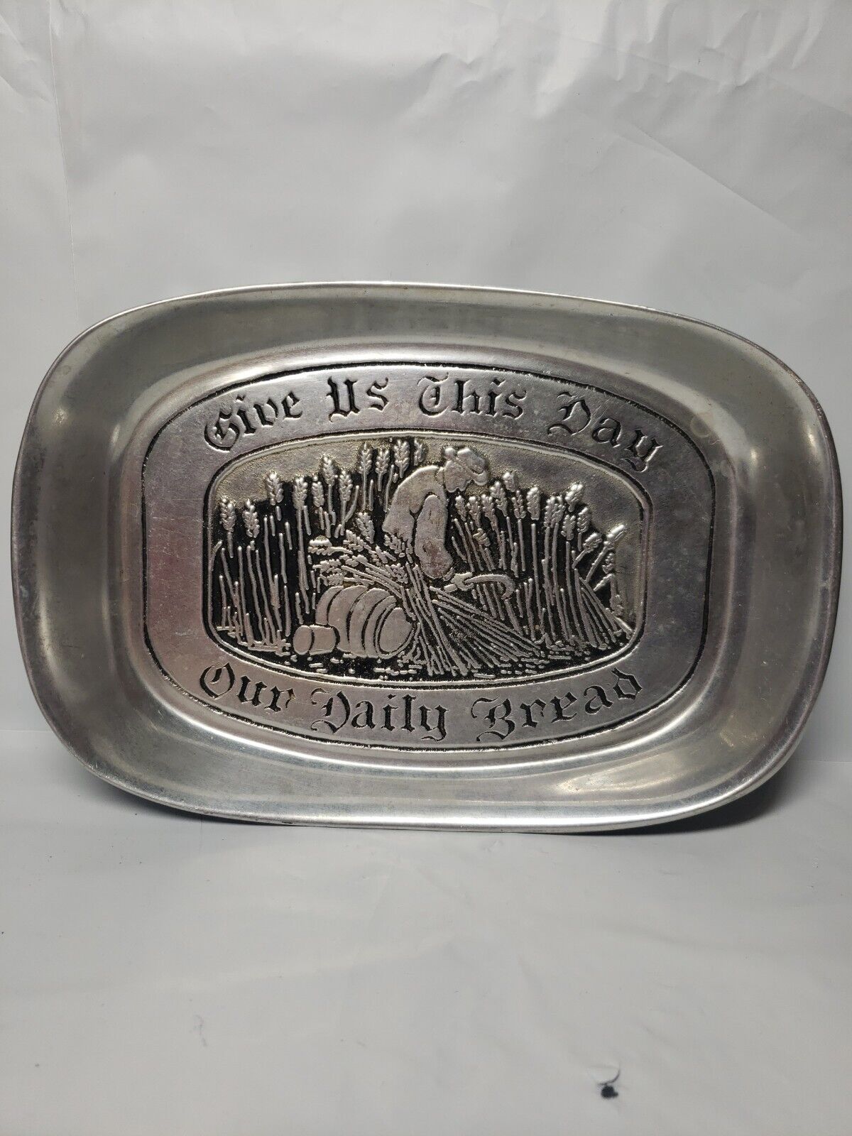 Duratale Pewter 'Give Us This Day Our Daily Bread' Bread Tray by wilton