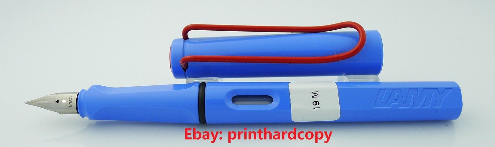 LIMITED EDITION LAMY SAFARI SKY BLUE with Red Clip Fountain Pen Nice