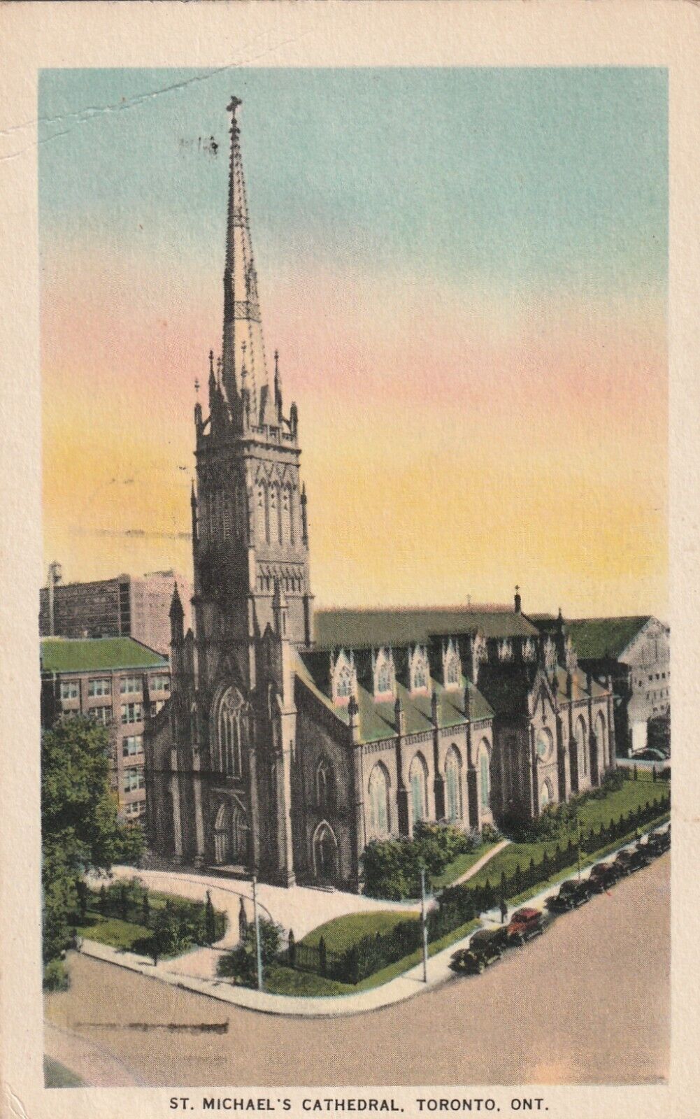 Vintage Postcard St. Michael's Cathedral Toronto Ontario Canada Posted