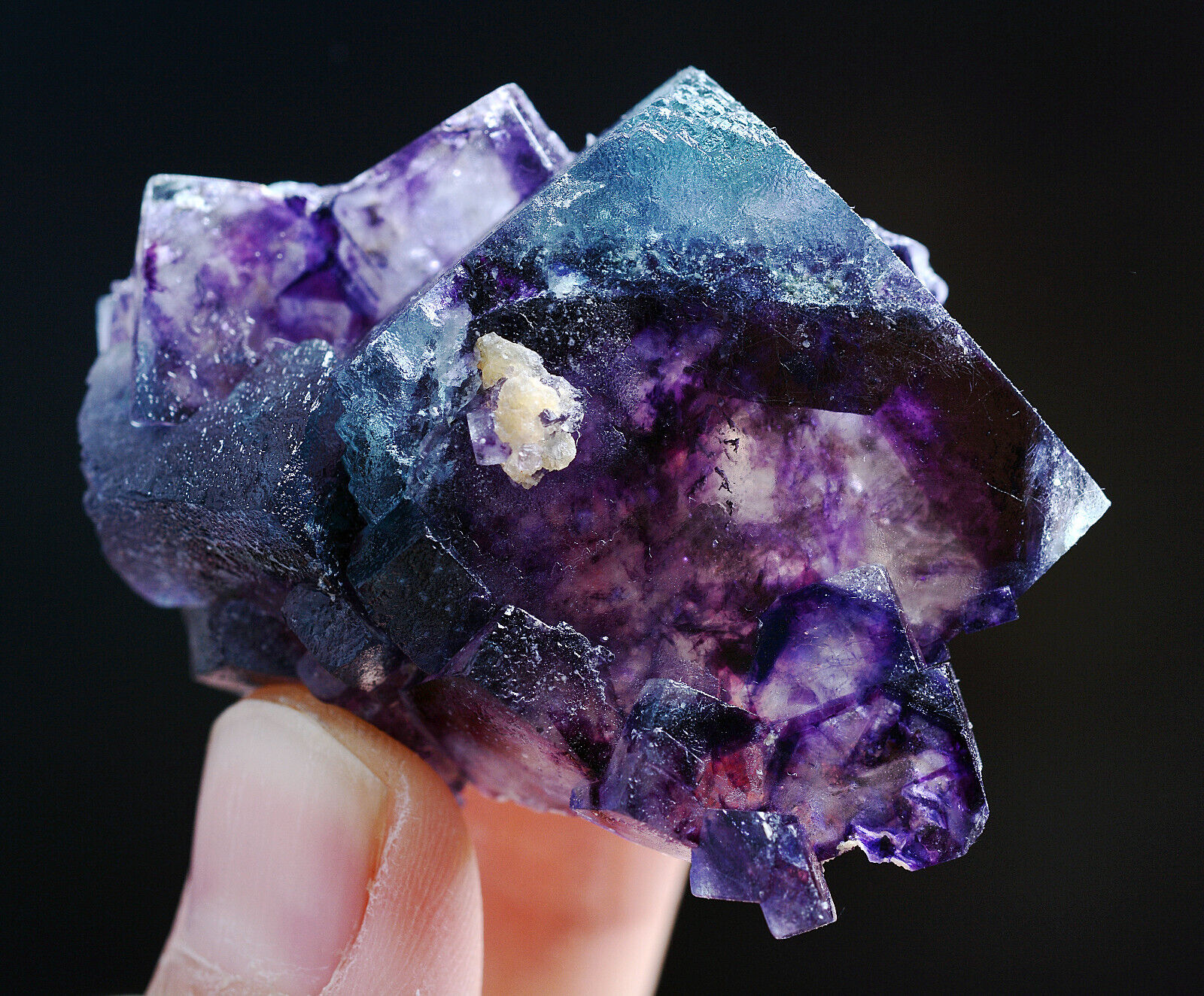 43g Natural Devil's Eye Purple FLUORITE Mineral Specimen/Inner Mongolia China
