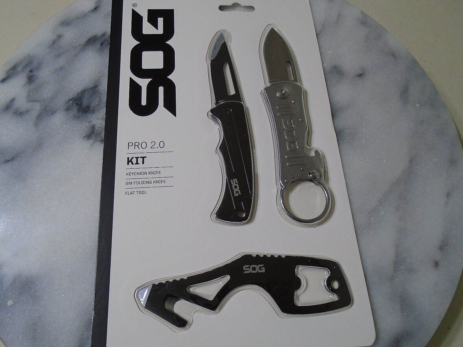 SOG Pro 2.0 Kit 3Pc Set 2 Pocket Knives Knife Flat Tool Caplifters 99-99-05-41W