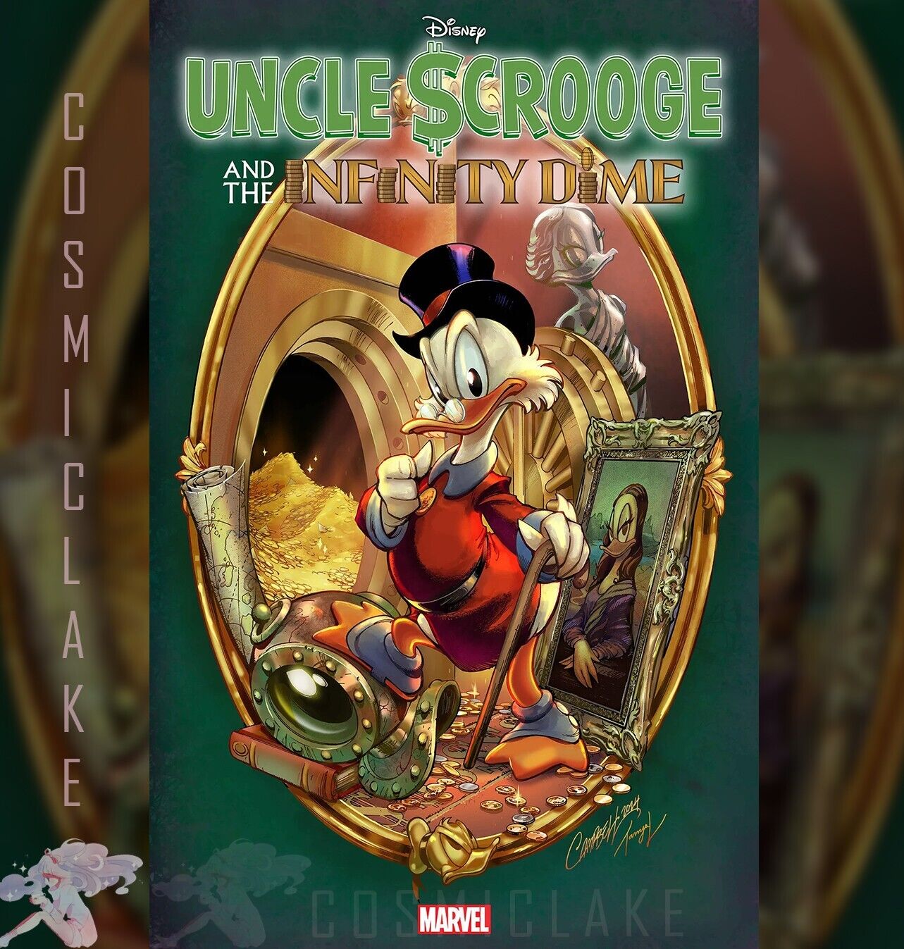 UNCLE SCROOGE AND INFINITY DIME #1 1:50 RATIO J SCOTT CAMPBELL VAR PRE 6/19☪