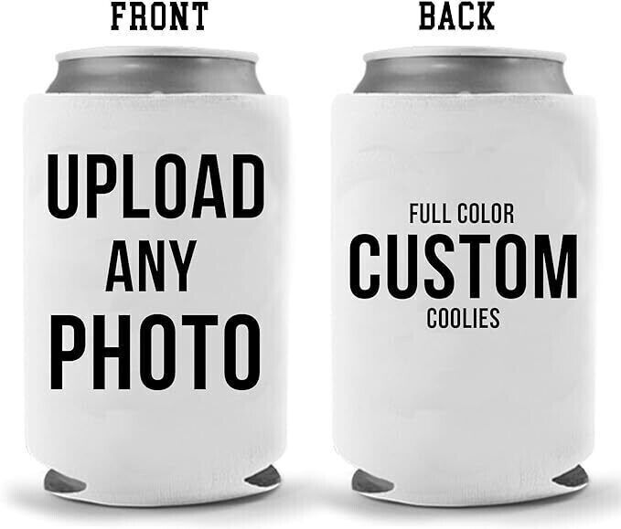 25x Custom Design Koozies Can Coolers Personalized Coozies Birthday Events Party