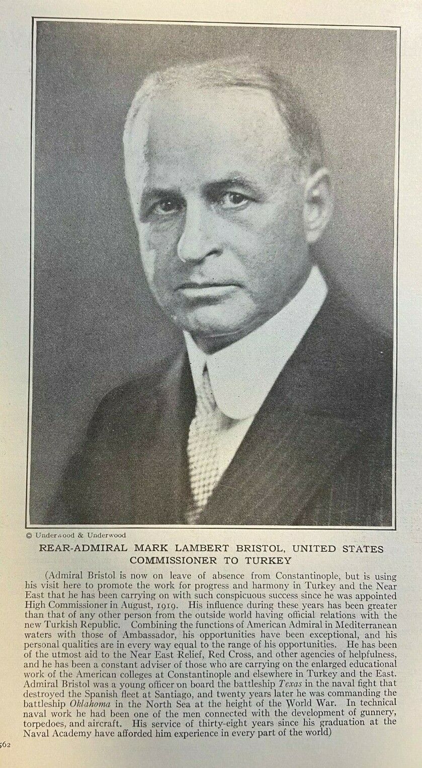 1925 Vintage Magazine Illustration Rear-Admiral Mark Lambert