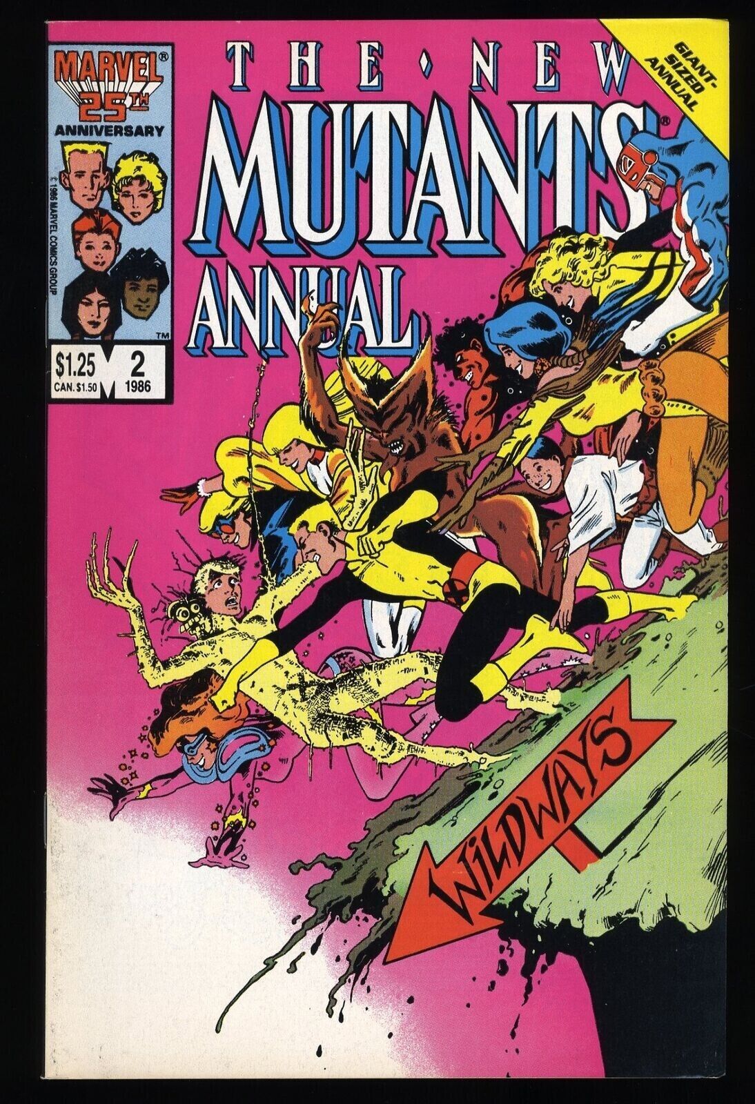 New Mutants Annual #2 1st Appearance Psylocke Claremont Story Marvel Comic 1986