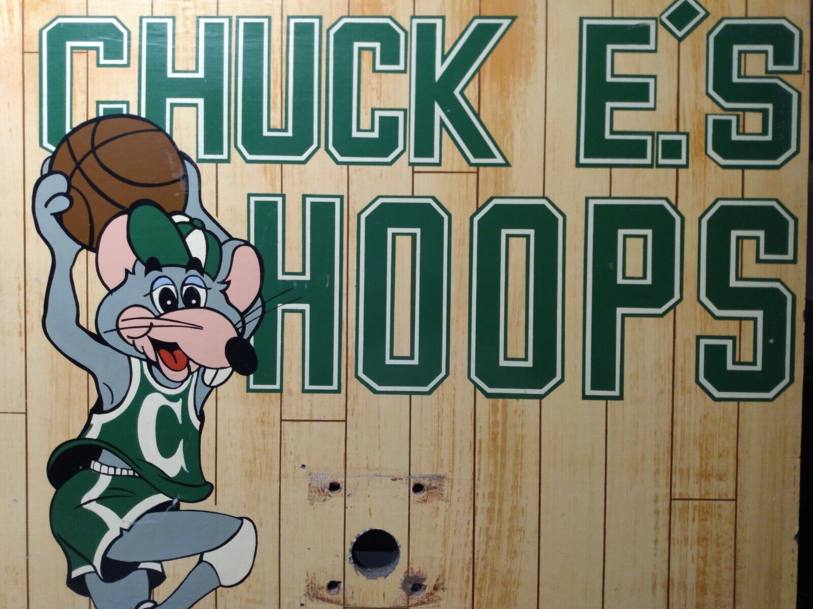 Chuck E. Cheese Hoops backboard, Late 70's early 80's Salvaged - Vintage 29×33