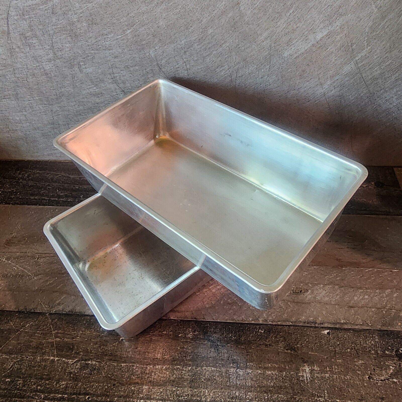 Vintage Wear-Ever Aluminum Baking Loaf Pans # 2771  Made In The USA set 2 clean