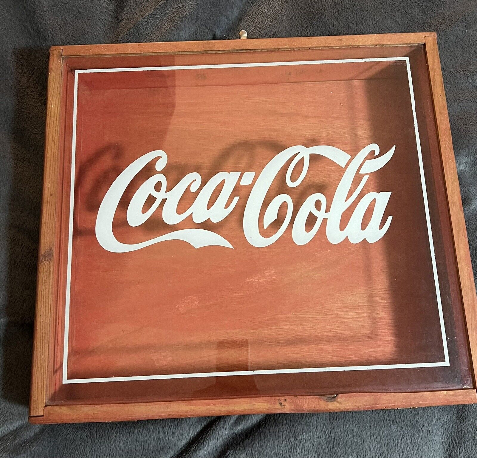 Vintage Coca Cola Shadow box W/ Glass Door - Rare Find