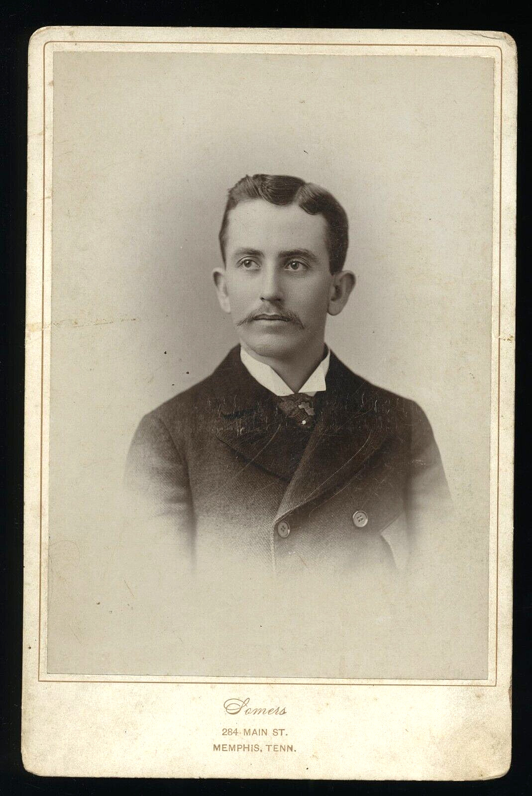 1890s Cabinet Card ID'd Memphis Tennessee Man J.E. Heard Genealogy Photo
