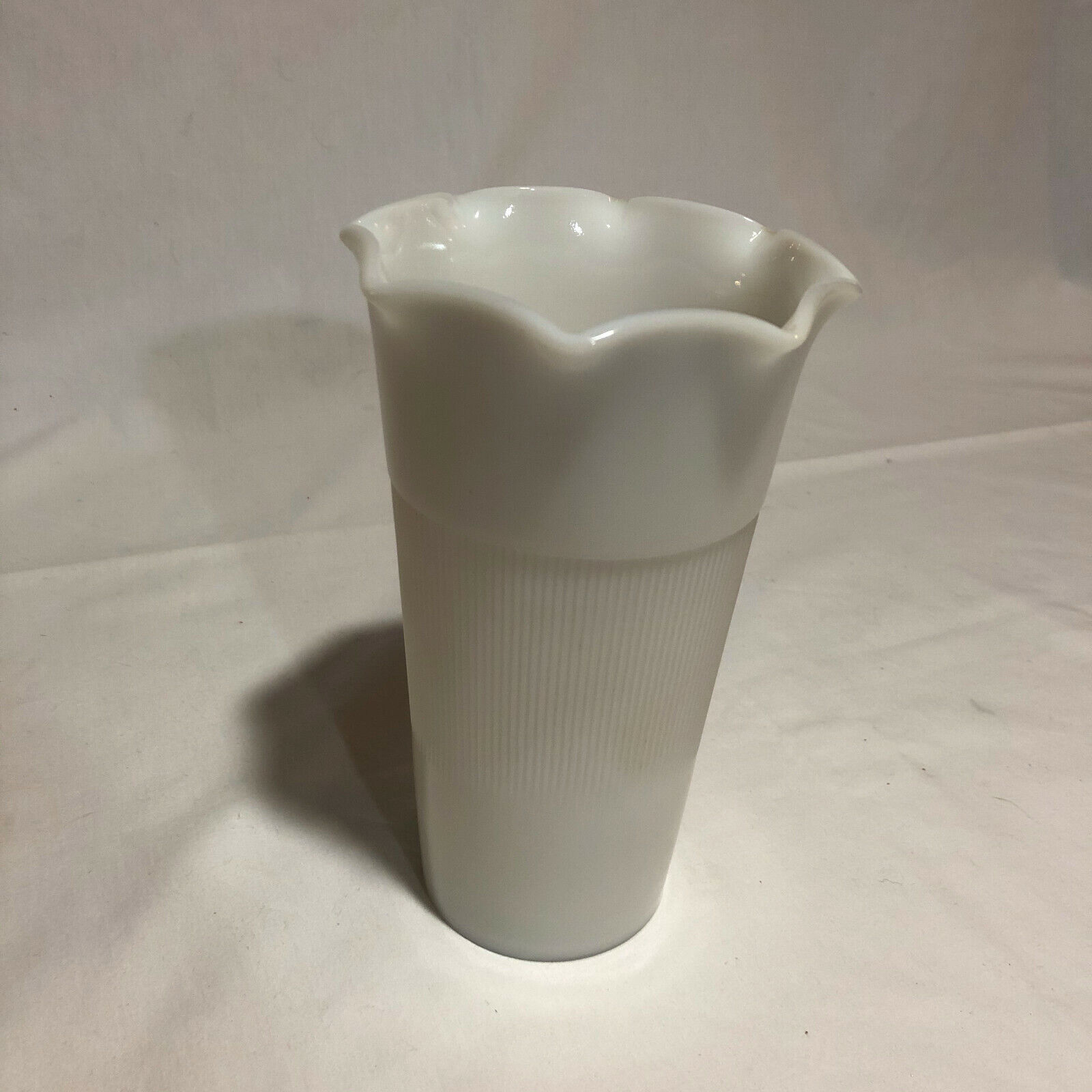 Vintage Hazel Atlas Milk Glass Vase-Excellent Condition