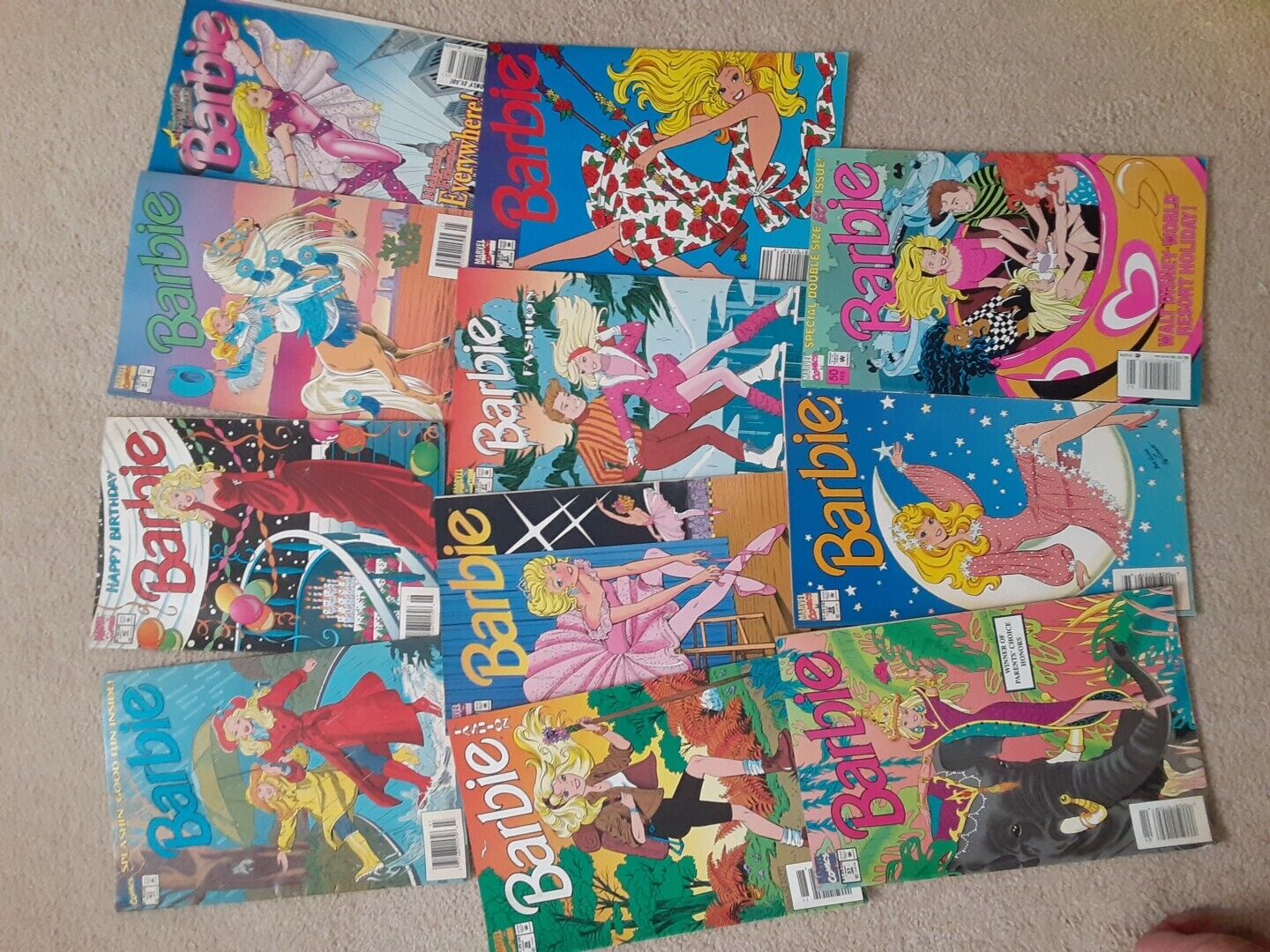 Lot of 20 Vintage 1990's Barbie Comic Books by Marvel Comics