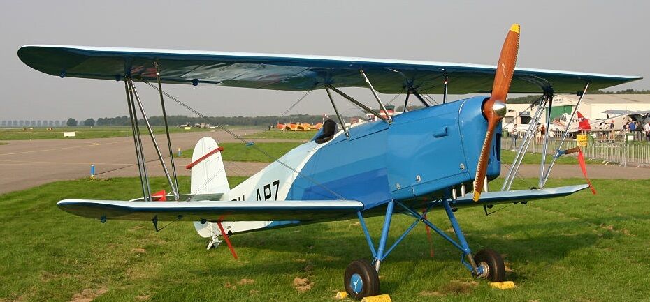 HL-II Lambach Netherlands Sports Airplane Wood Model Replica Small 