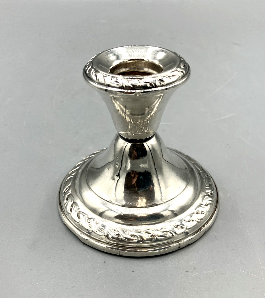 Vintage Amston Sterling 0.925 Silver Weighted Candle Holder  #531