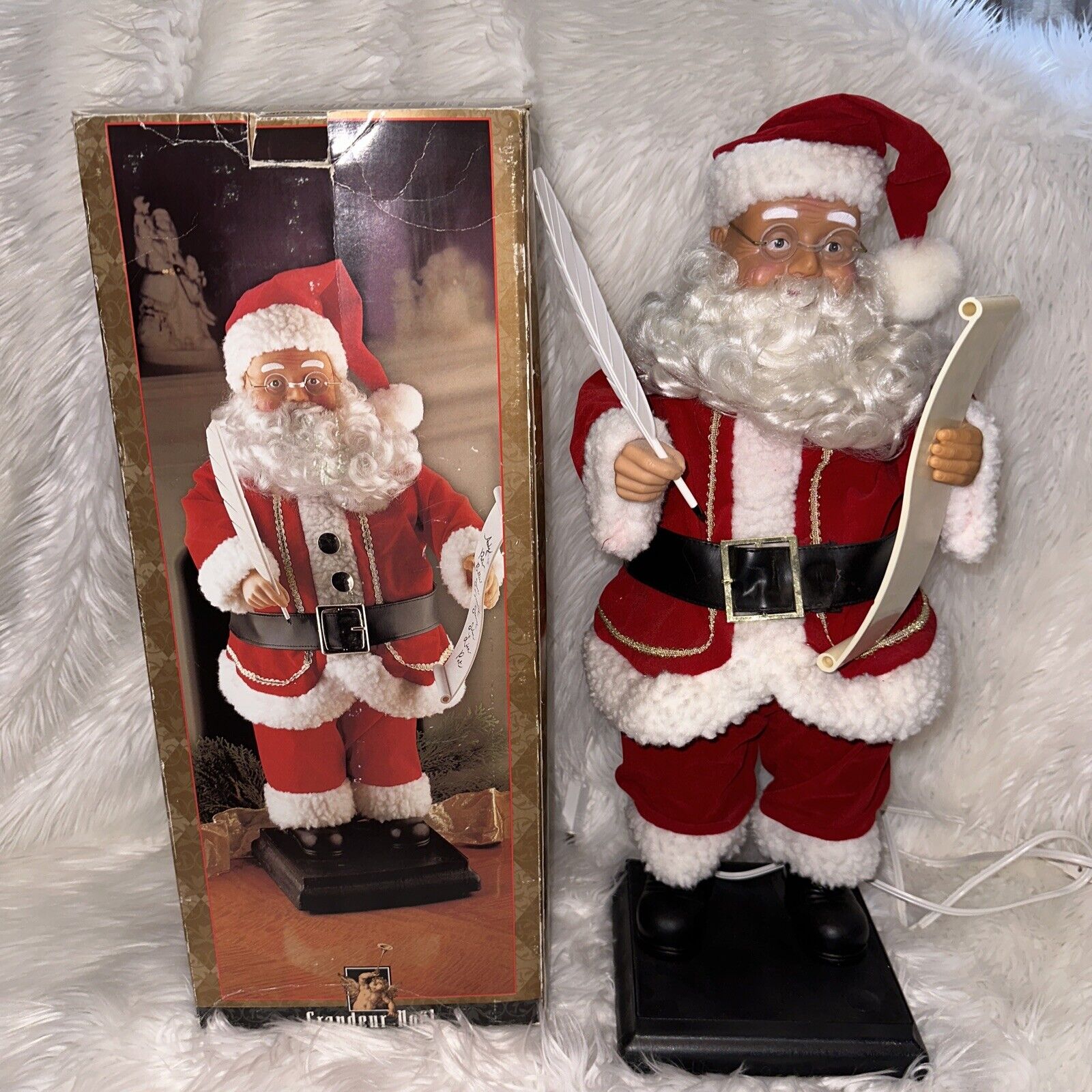 Vintage Grandeur Noel Santa Collectors Edition WB Who’s Been Naughty or Nice 
