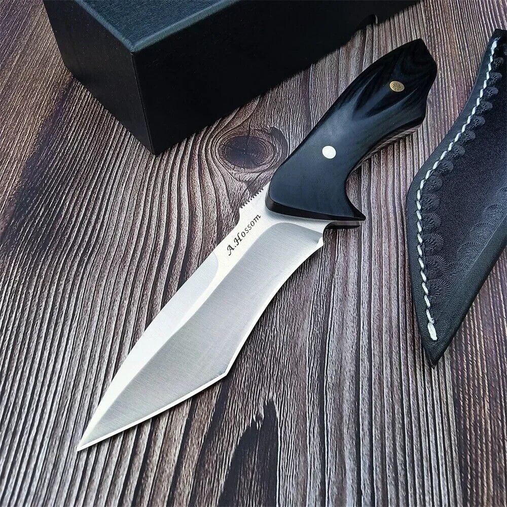 Drop Point Fixed Blade Hunting Survival Camping Tactical Combat M390 Steel Wood