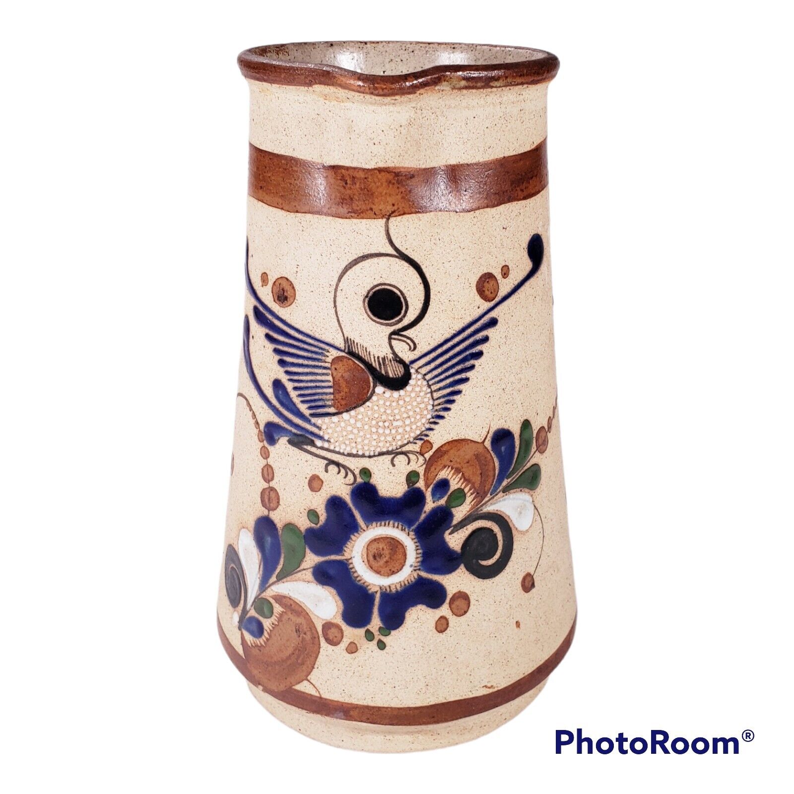 Mexico Tonala Pottery Vase Bird 10\