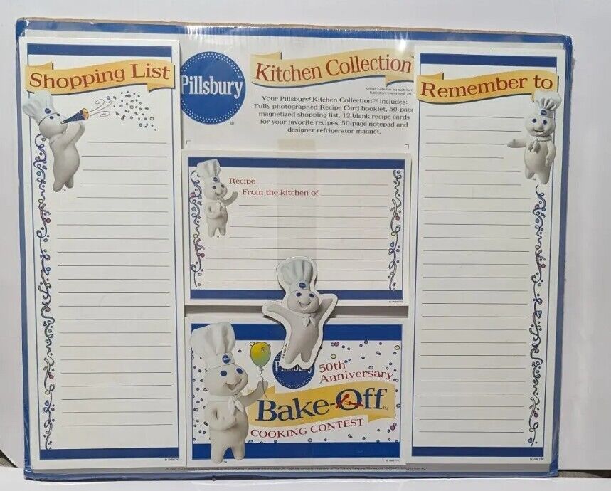 Vtg SEALED Pillsbury Doughboy 50th Anniversary Kitchen Collection Board 1997 NOS