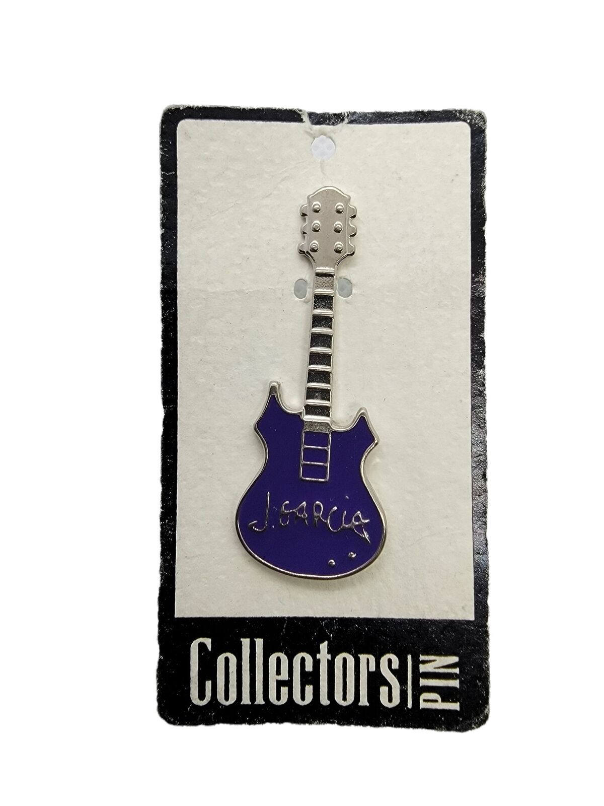J Jerry Garcia Collector\'s Pin Purple Enamel Guitar Neck Tie Tack Pin
