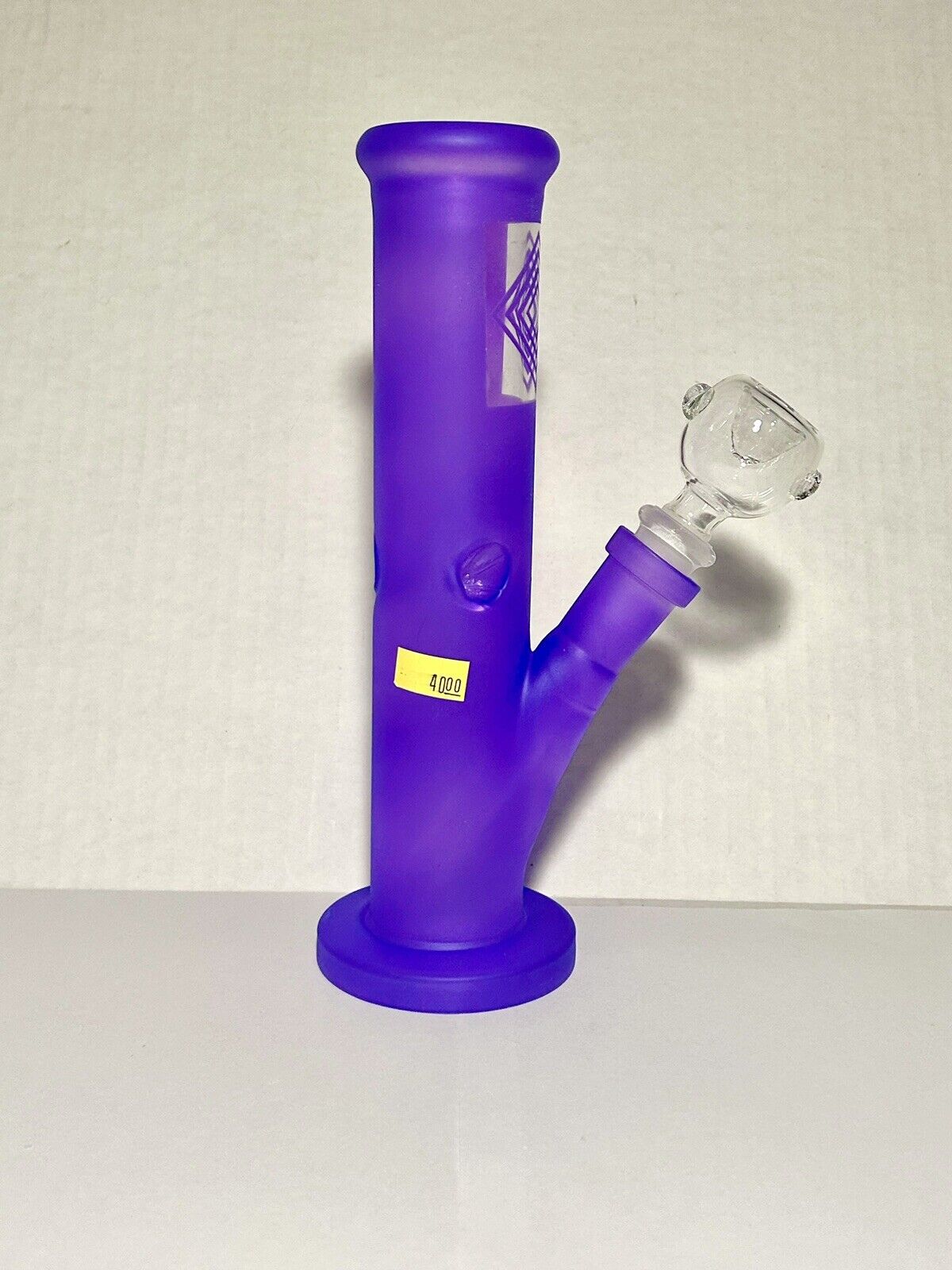 8” Purple Water Pipe Bubbler With Down stem 14mm Tobacco Hookah