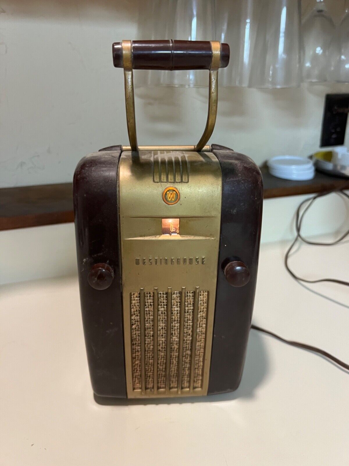 Westinghouse H-125 Teal Little Jewel Refrigerator 1940 Vintage Radio Working
