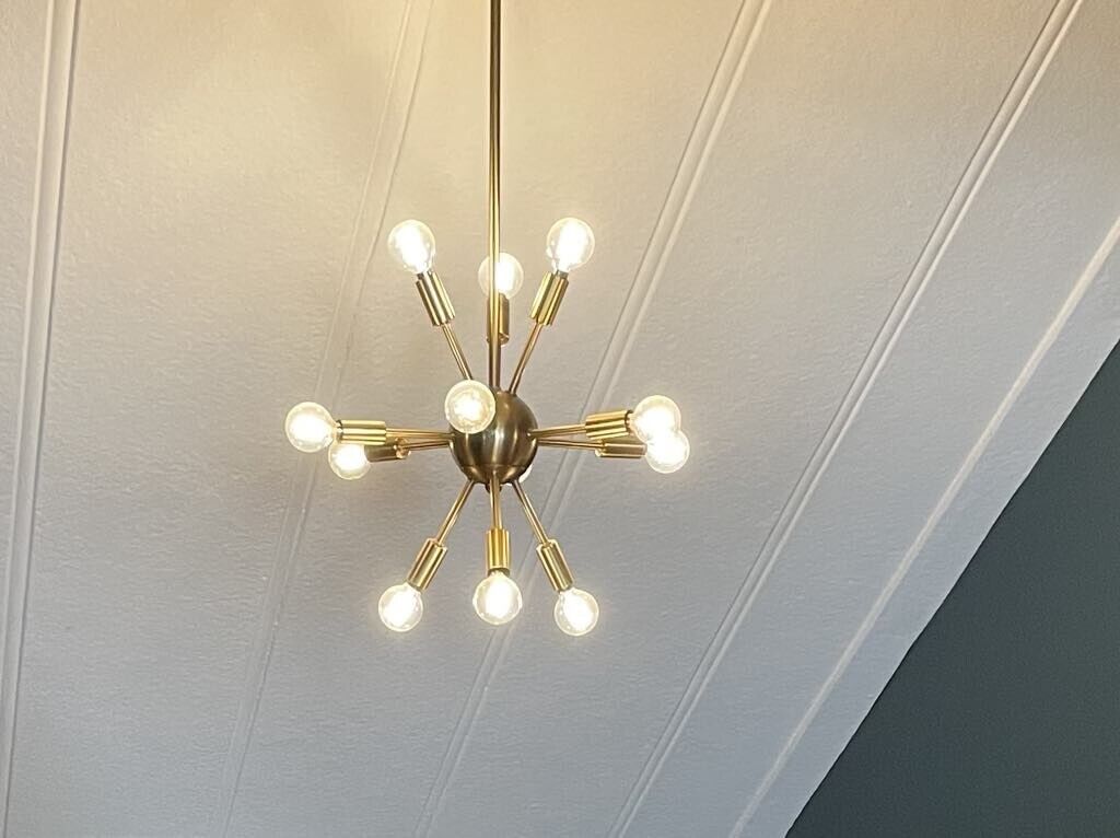 Sputnik Gold Art Deco Light LED Bulbs INCLUDED