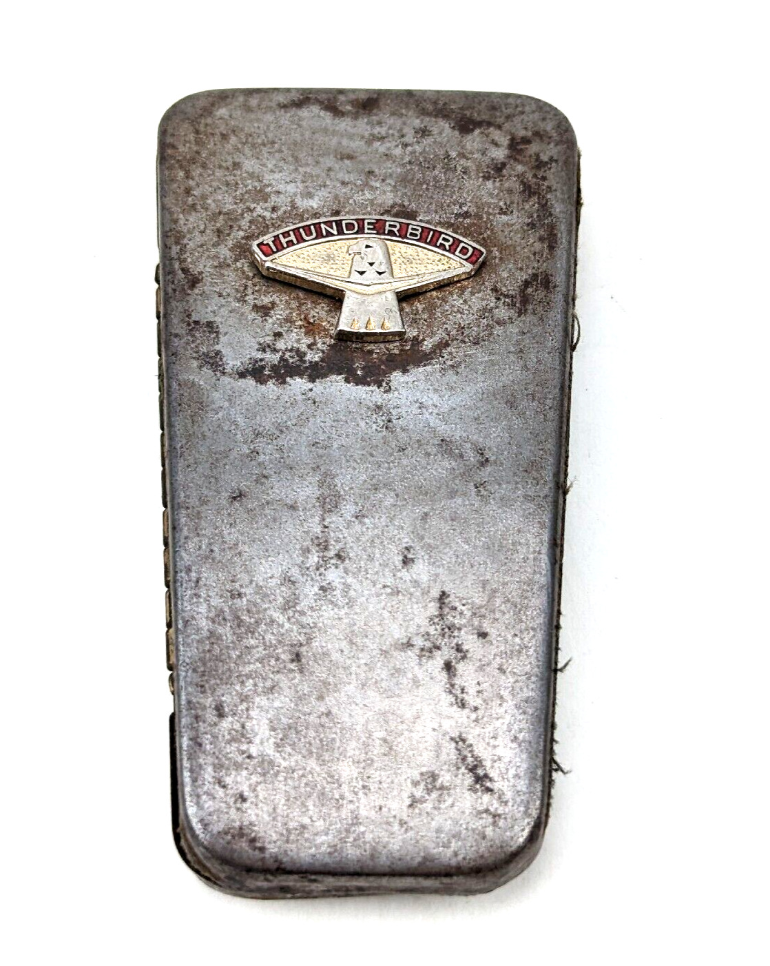 Vintage 1950s Original Ford Thunderbird Car Hard-Shell Metal Key Case + Key #C1