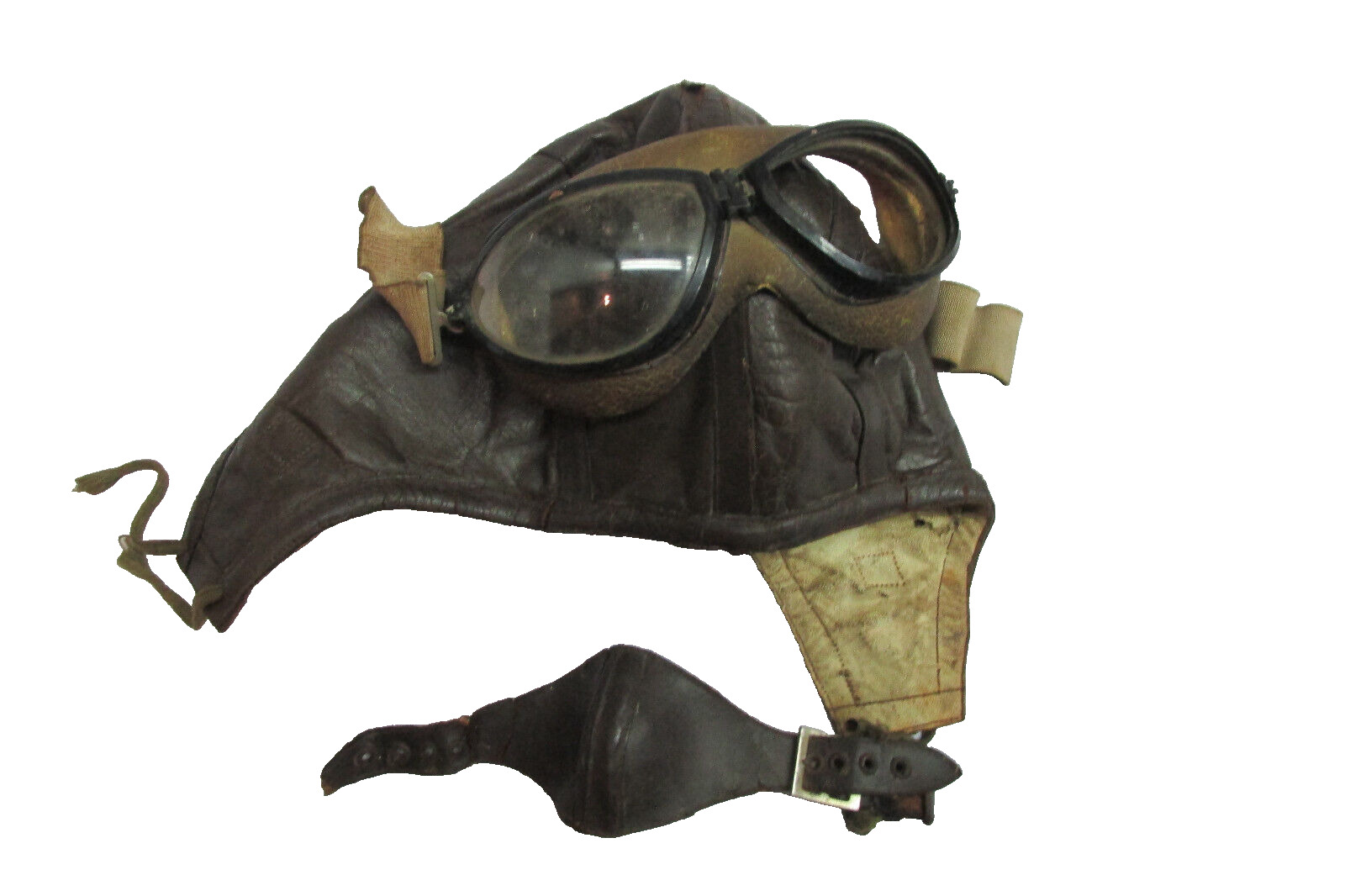 Leather Flying Coat 1918 WWI Cebe 4000 Pilot Glases Original Leather Combat 