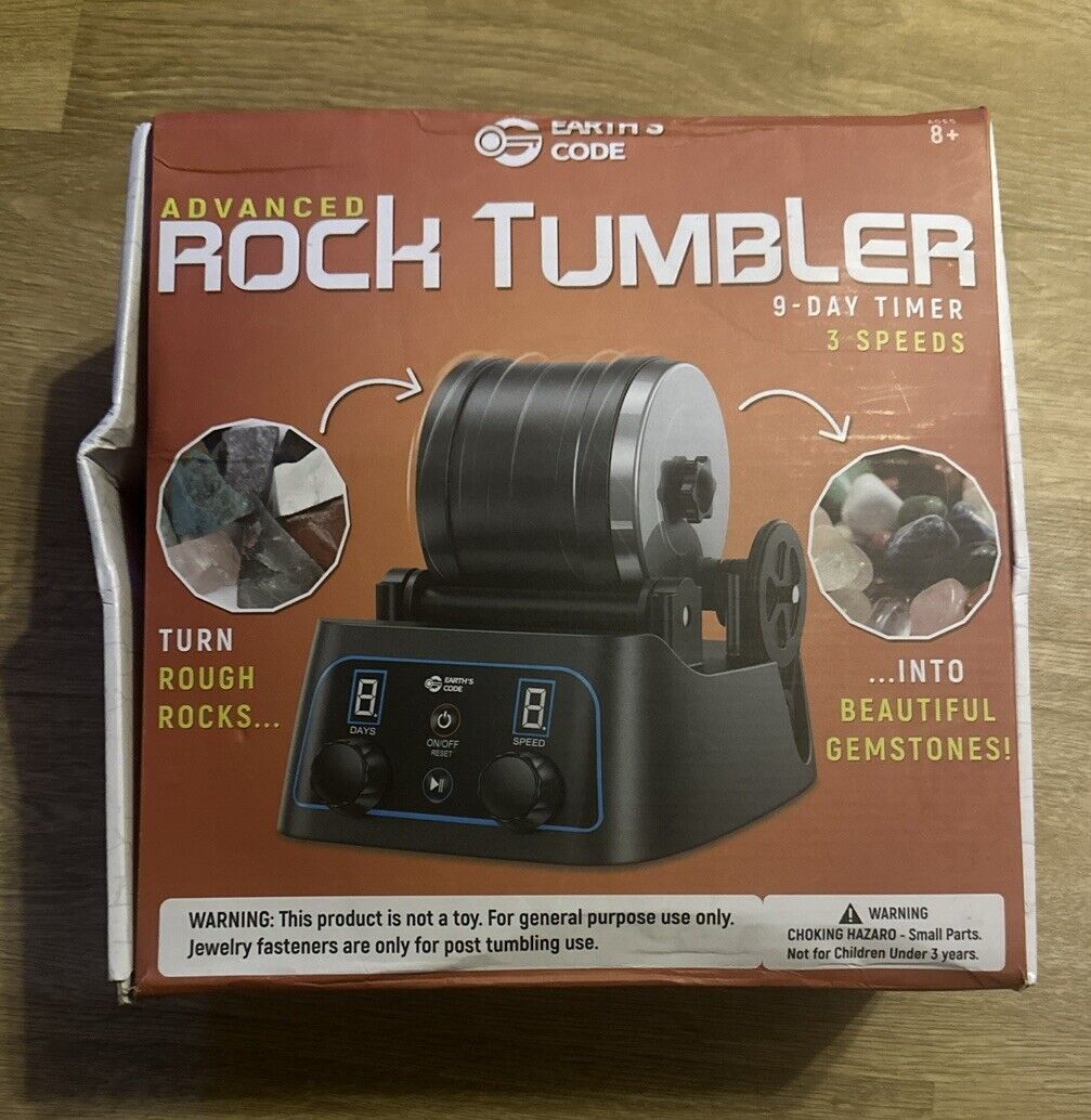 Advanced Professional Rock Tumbler Kit with Digital Stone Polishing Machine