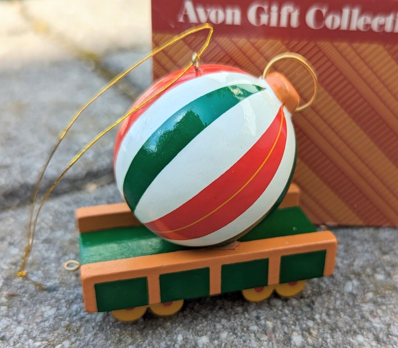 NEW Avon Gift Collection Christmas Train- Ornament Car VINTAGE